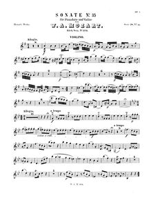 Partition de violon, violon Sonata, Violin Sonata No.27
