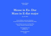 Partition complète (oblong format), Mass en E-flat major