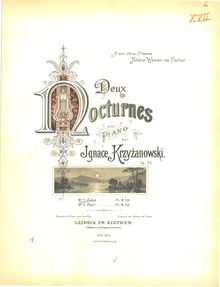 Partition complète, 2 nocturnes, Op.55, Krzyżanowski, Ignacy