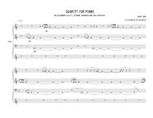 Partition complète, quatuor pour Piano, Toub, David