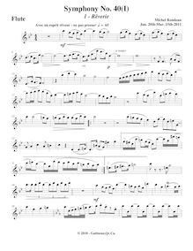 Partition flûte, Symphony No.40, Rondeau, Michel