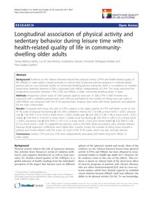 Longitudinal association of physical activity and sedentary behavior during leisure time with health-related quality of life in community-dwelling older adults