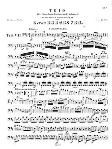Partition de violoncelle, Symphony No.2, D major, Beethoven, Ludwig van