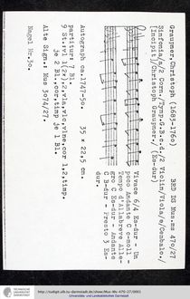 Partition complète et parties, Sinfonia en E-flat major, GWV 559
