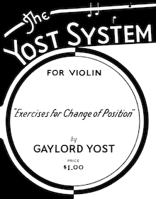 Partition complète, pour Yost System pour violon Exercises pour Change of Position