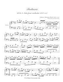 Partition , Badinerie,  No.2, Overture, B minor, Bach, Johann Sebastian