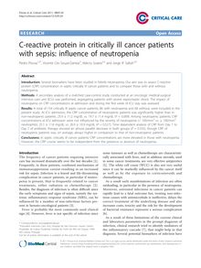 C-reactive protein in critically ill cancer patients with sepsis: influence of neutropenia