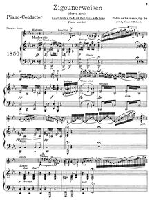 Partition Condensed (Piano) Score, Zigeunerweisen, Op.20, Gypsy Airs