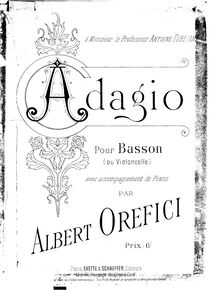 Partition de piano, Adagio, B♭ minor, Orefici, Alberto