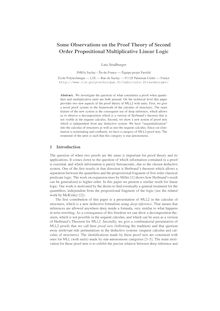 Some Observations on the Proof Theory of Second Order Propositional Multiplicative Linear Logic