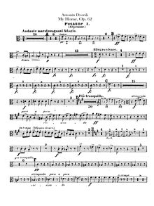 Partition Trombone 1, 2, 3, My Homeland, Domov můj, Dvořák, Antonín