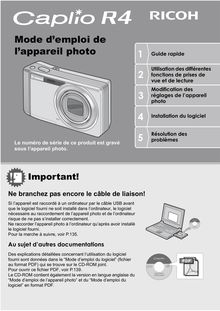 Notice Appareil Photo numériques Ricoh  Caplio R4