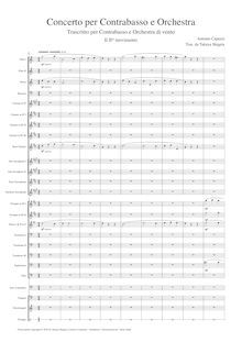Partition compléte, Concerto pour Double-basse et orchestre par Antonio Capuzzi