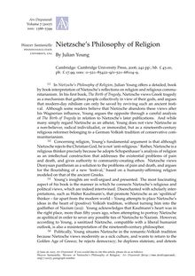 PDF version of this article - Nietzsche s Philosophy of Religion