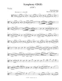 Partition altos, Symphony No.28, G major, Rondeau, Michel par Michel Rondeau