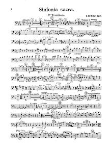 Partition Trombone 3, Sinfonia sacra, Widor, Charles-Marie