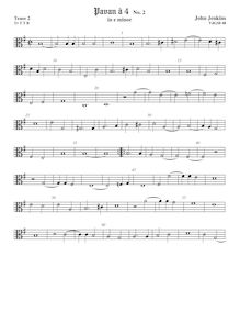 Partition ténor viole de gambe 2, alto clef, Airs pour 4 violes de gambe par John Jenkins