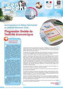 La conjoncture en Basse-Normandie au premier trimestre 2010.  Progression limitée de l activité  économique  