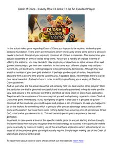 Clash of Clans - Exactly How To Grow To Be An Excellent Player