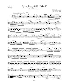 Partition altos, Symphony No.10, C major, Rondeau, Michel