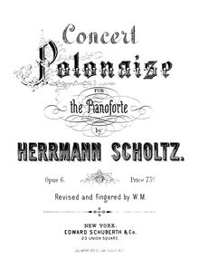 Partition complète, Concert Polonaise, Scholtz, Herrmann