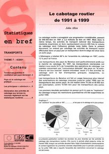 4/01 STATISTIQUES EN BREF - le cabotage routier de 1991 à 1999
