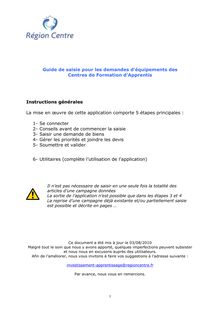 Guide de saisie CFA-V08