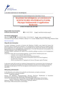 Physique fondamentale et applications Recherche - www.u-cergy.fr