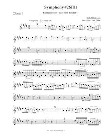 Partition hautbois 1, Symphony No.26, B major, Rondeau, Michel