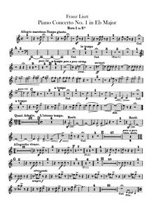 Partition cor 1, 2 (E♭), Piano Concerto No.1, Triangle Concerto
