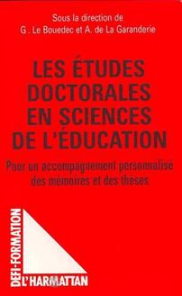 Les études doctorales en sciences de l éducation