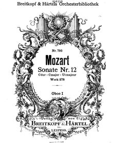 Partition hautbois 1, église Sonata, Church Sonata No.12Church Sonata No.14