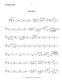 Partition , Presto - partition de violoncelle, 6 sonates pour clavecin