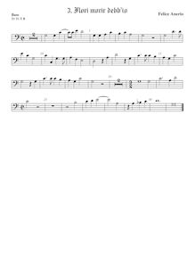 Partition viole de basse, madrigaux pour 4 voix, Anerio, Felice par Felice Anerio