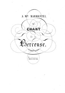 Partition No., Chant de la Berceuse, Op.43, 6 morceaux de genre Opp.39-44