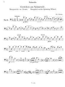 Partition de violoncelle complète - Mikhail Glinka