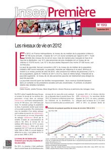 Les niveaux de vie en 2012 - Insee