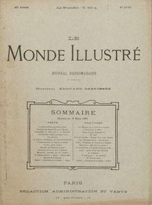 LE MONDE ILLUSTRE  N° 2191 du 25 mars 1899