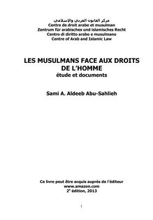 Les musulmans face aux droits de l homme: étude et documents