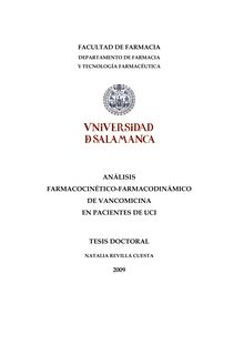 Análisis Farmacocinético-Farmacodinámico de Vancomicina en pacientes de Uci
