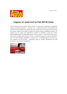 Gagnez un week-end en Fiat 500 Bi-Color