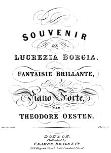 Partition complète, Souvenir of Donizetti’s Lucrezia Borgia, Souvenir of Donizetti’s Lucrezia Borgia - Fantasie Brilliante