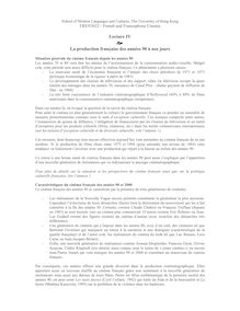 Download the course notes - Lecture IV La production française des ...