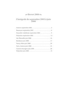 Mathématiques 2006 Brevet (filière générale)