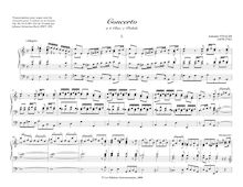 Partition , (Allegro), orgue Concerto en A minor, A minor, Bach, Johann Sebastian