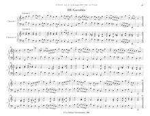 Partition , gavottes I & II,  No.1, Overture, C major, Bach, Johann Sebastian