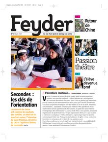 Feyder numéro 2, avril 2007 - Passion théâtre