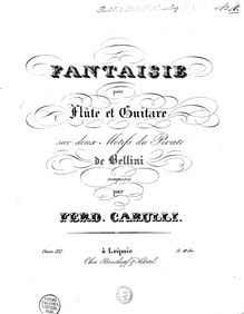 Partition parties complètes, Fantasie pour Flûte et Guitare, Op.337