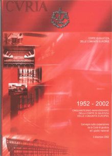 1952-2002 Cinquantesimo anniversario della Corte di giustizia delle Comunità europee