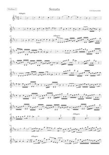 Partition violon I, Sonata a due violini con basso pro organo, Szarzynski, Stanislaw Sylwester